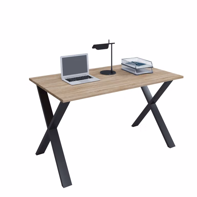 Lona X Houten bureau met metalen poten, H 76 x B 110 x D 80 cm