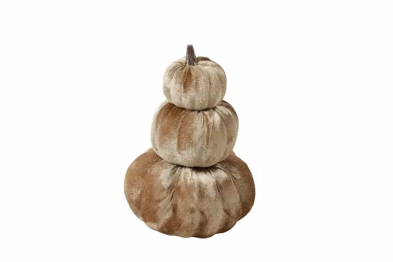 Countryfield gestapelde pompoen bruin 17 cm