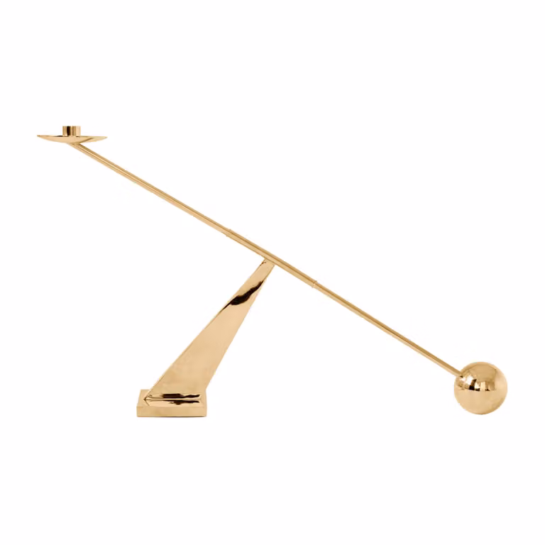 Audo Copenhagen Interconnect kandelaar, gepolijst messing, goud, Hoogte: 70 cm