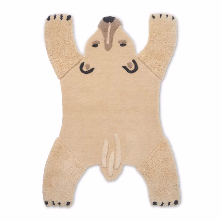 Ferm Living Animal wollen vloerkleed Polar bear