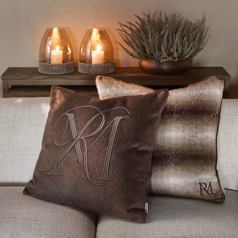 Riviera Maison Kussen Chateau Bruin 60 x 60 cm