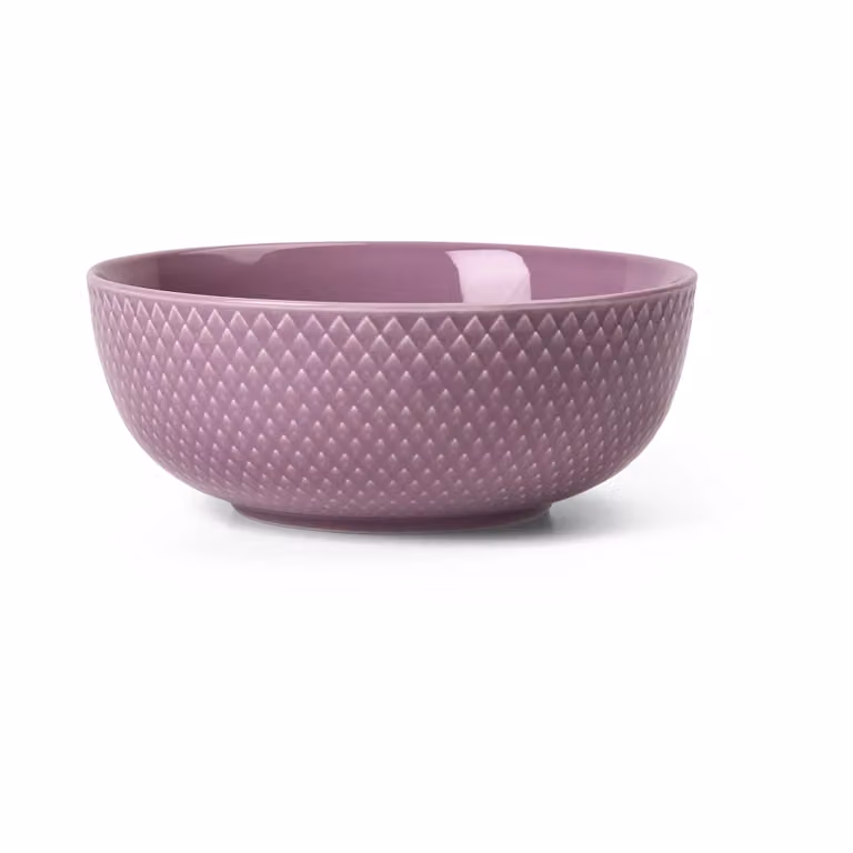 Lyngby Porcelæn Rhombe kom Paars Ø15,5 cm
