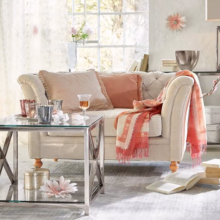 Loberon Bank Clères Chesterfield in beige