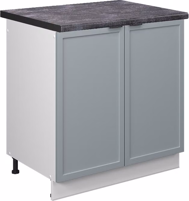 Vicco Fame-Line Wastafelkast licht blauw-grijs met antraciet wasbak, 80 cm