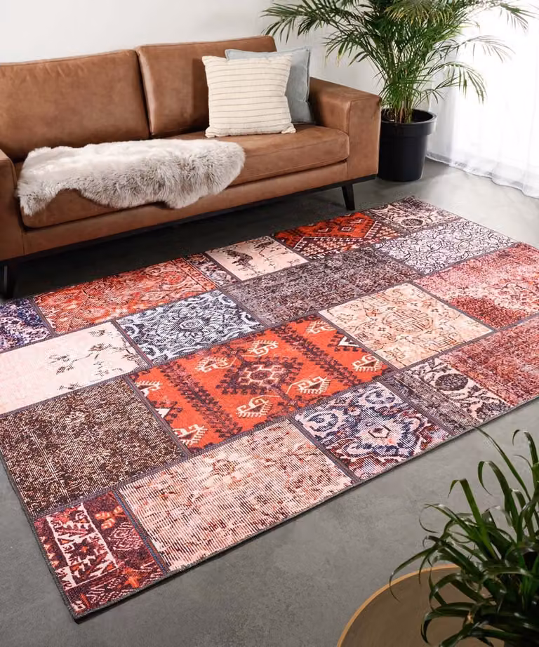 Patchwork vloerkleed Fade No.1 rood/multi 230 x 330 cm