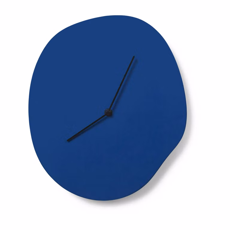 Ferm Living Melt wandklok Blue B: 33 cm, H: 28 cm