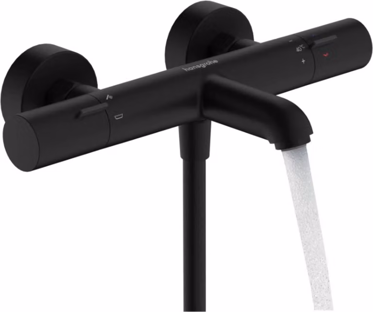 Hansgrohe Ecostat Fine Thermostaatkraan voor bad, Opbouwmodel, DN15, Matzwart