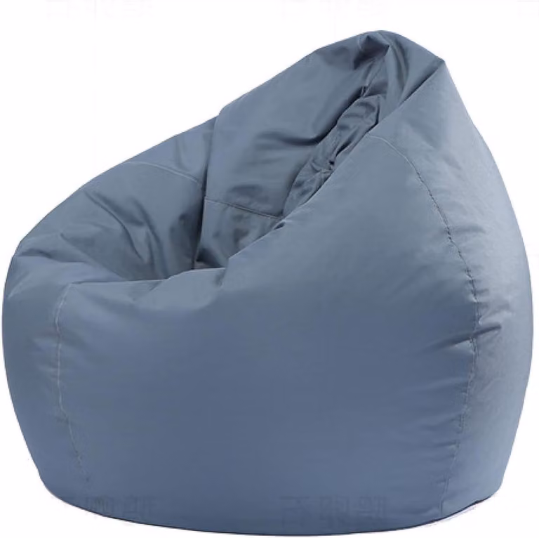 Comfortabele gaming zitzak zonder vulling voor volwassenen en kinderen, grijs, 75 x 90 cm