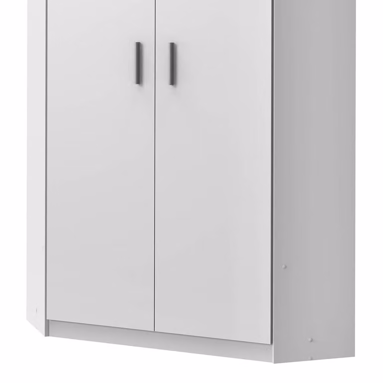 home24 Hoekkast Joker Wit/Grijs B: 95 cm, D: 95 cm, H: 199 cm