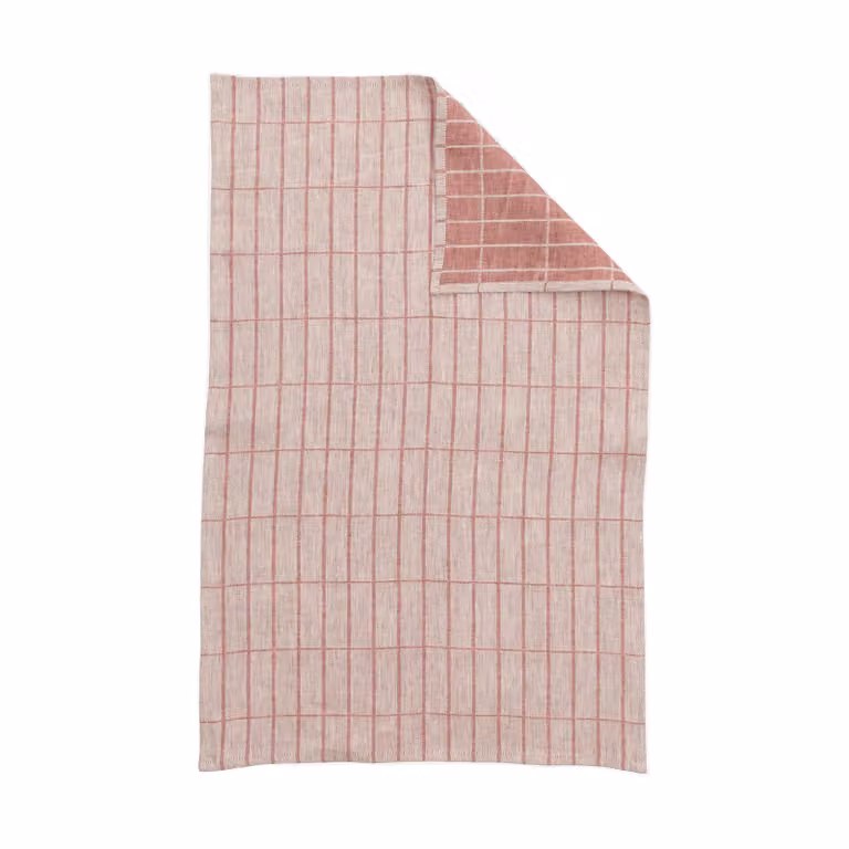 Marimekko Tiiliskivi keukenhanddoek Off white-chestnut 47 x 70 cm