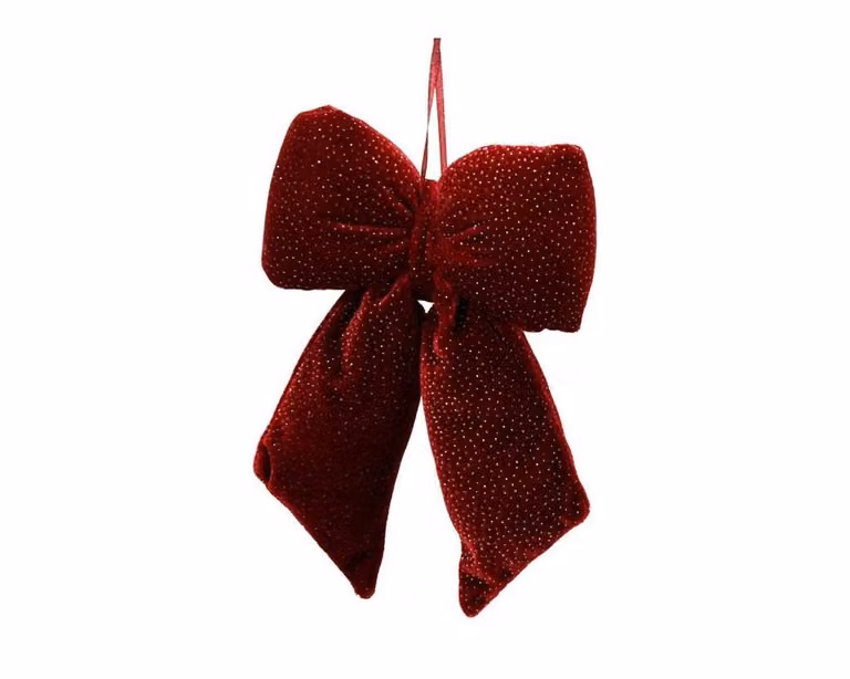 Fluwelen strik oxblood rood 14 cm