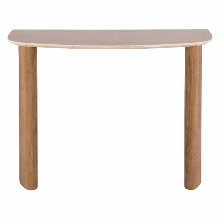 Nest of Nora Kaptafel Sorell - Moderne sidetable met keramiek travertin