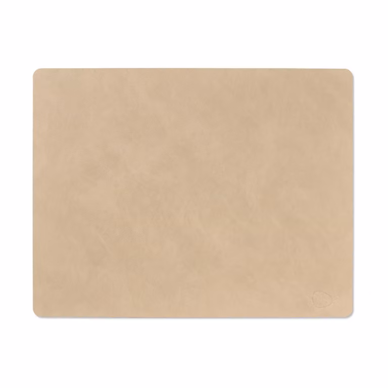 LIND DNA Square Nupo placemat zand B/D: 45 x 35 cm