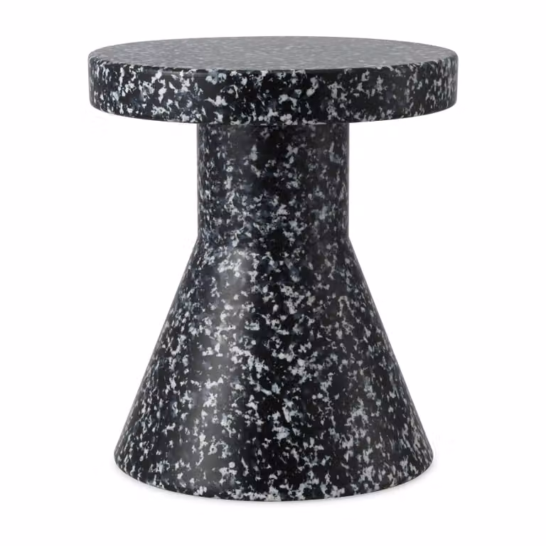 Normann Copenhagen Bit Cone ronde kruk zwart-wit Ø36 x 42 cm
