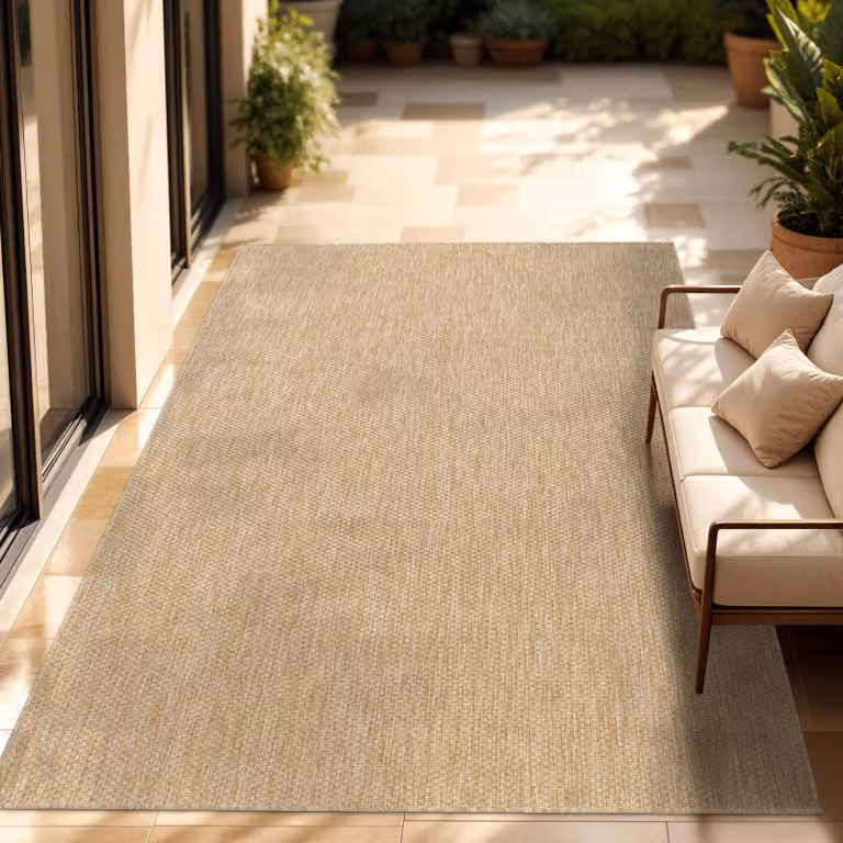 Paco Home Binnen- en buitentapijt Modern Effen Polypropyleen Breedte: 300 cm, Diepte: 400 cm