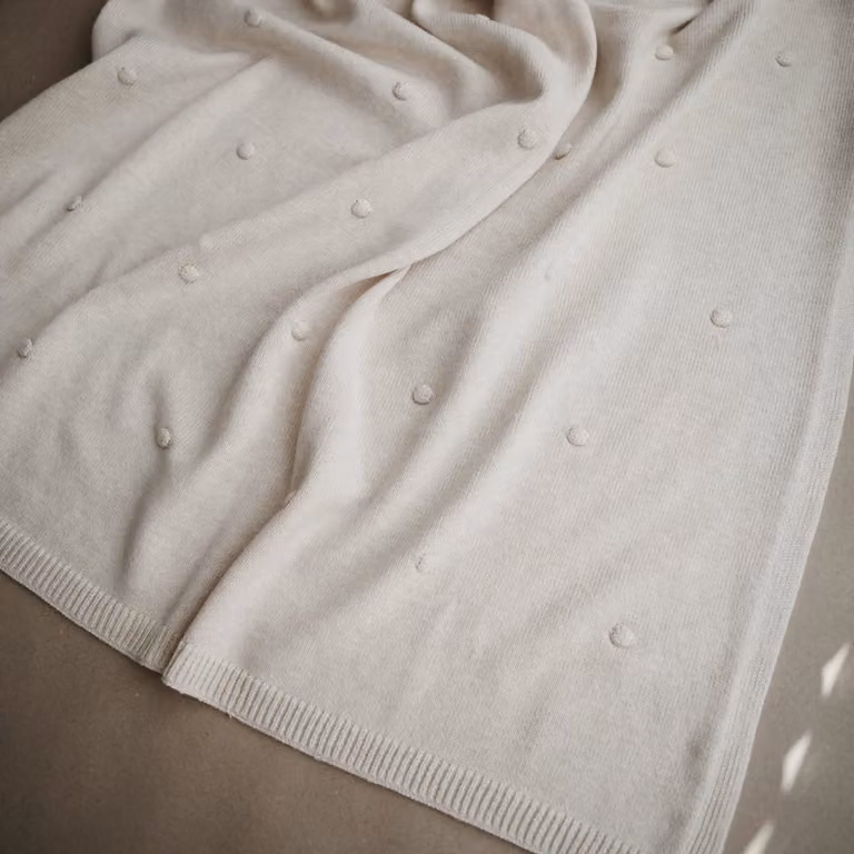 Mushie Knit Deken Dots voor baby's