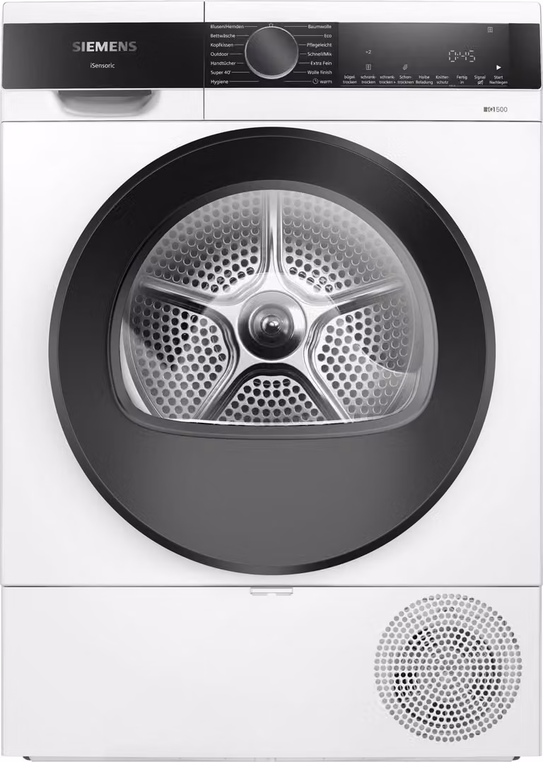Siemens WQ33G2D41 warmtepompdroger met LED-display, automatische droogprogramma's en speedPack functie