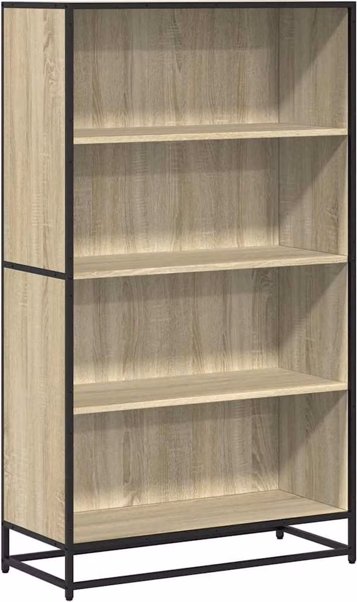 vidaXL Boekenkast in Sonoma Eikenkleur, H x B x D: 139 x 80,5 x 35 cm