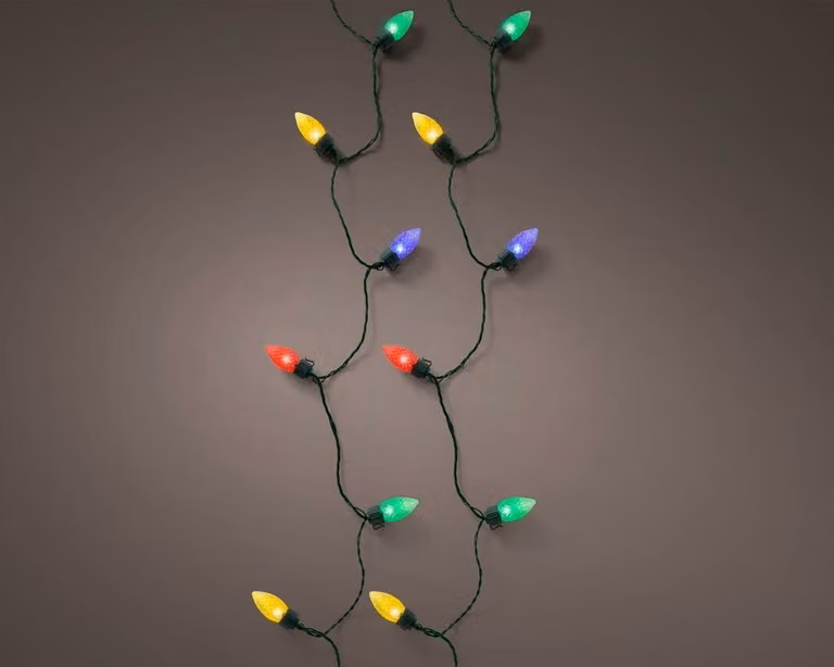 Lumineo Led vintage peer lampen set met 50 multi color lampen
