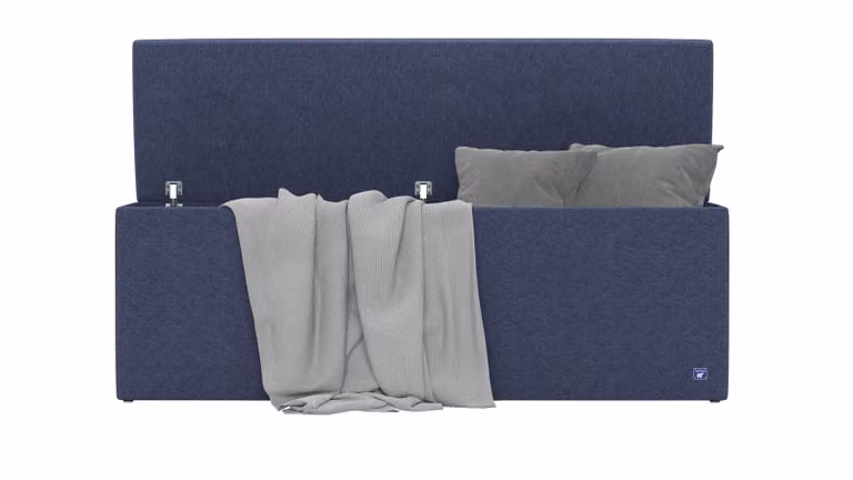BRUNO opbergbank in bruin met textiel, Breedte: 140 cm
