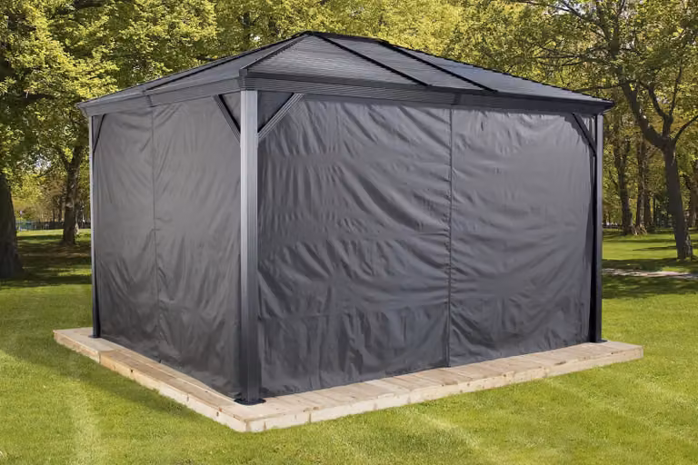 Sojag Gordijnset voor Ventura, Donkergrijs, Polyester, 10x14