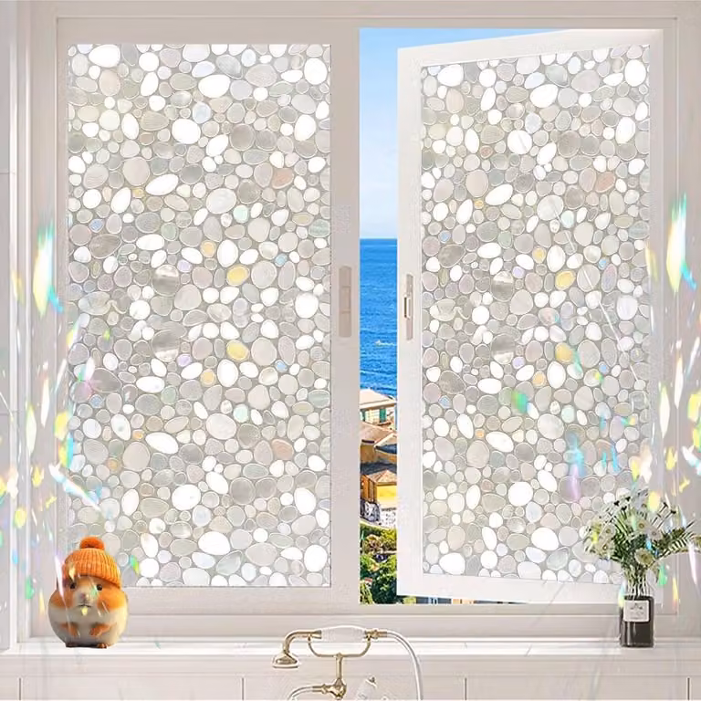 Zelfklevende Decoratieve Vinyl Folie voor Privacy op Ramen - Geplaveid - 70 x 560 cm