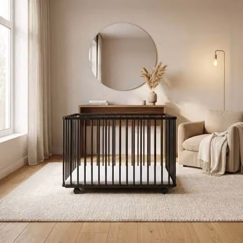 Bebies First Opvouwbare Baby Box Liam Zwart