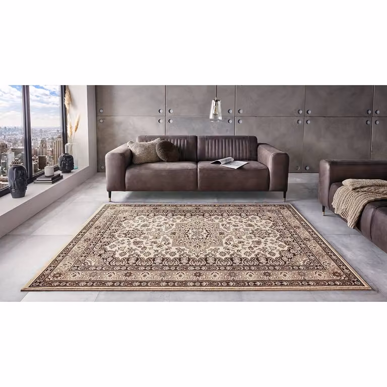 home24 Laagpolig vloerkleed Parun Täbriz beige/beige B: 120 cm, L: 170 cm