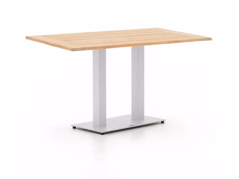 Forza Furniture Tuineettafel Forza - Rechthoekig - Teakhout - Wit