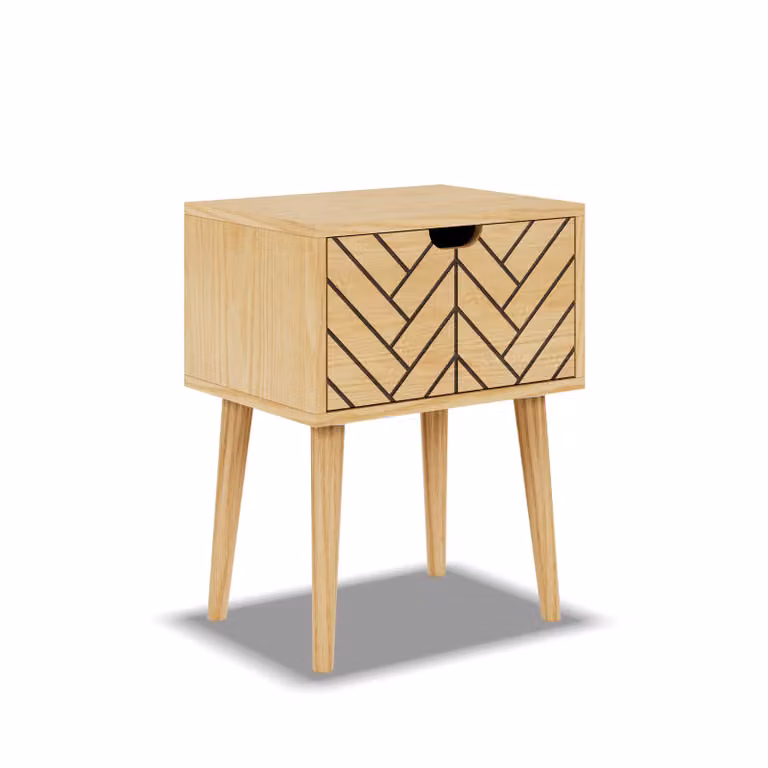 Modern houten nachtkastje Ali voor in de slaapkamer