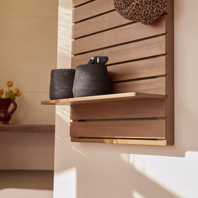 Tikamoon Arthur Modulair Wandrek zonder rand - Bruin Mahogany - Breedte: 60 cm