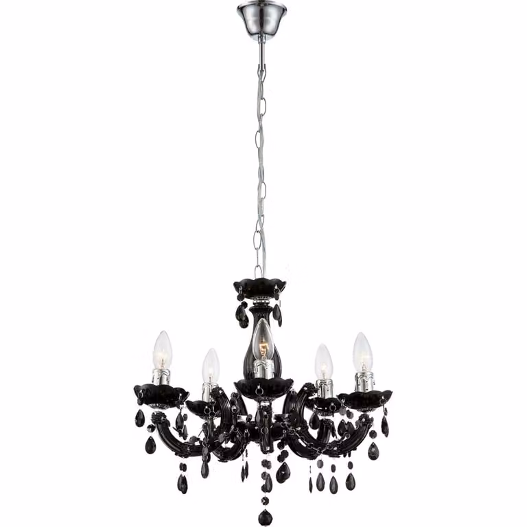 Globo Lighting Cuimbra II klassieke kroonluchter in zwart of wit met LED