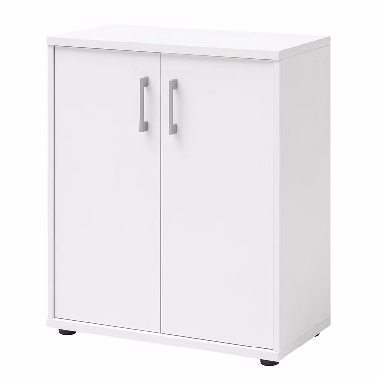home24 Dossierkast III wit modern mat met deuren B/D/H: 77 x 35 x 65 cm