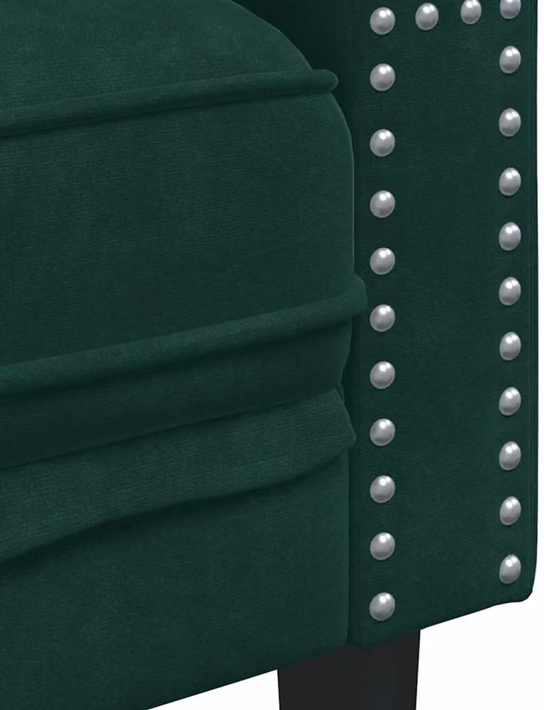 vidaXL Chesterfield-stijl fauteuil in donkergroen fluweel
