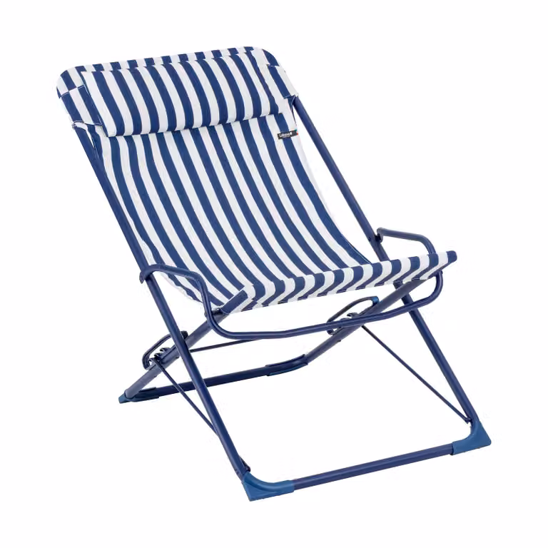 Lafuma Transaswing Airlon ligstoel, draaibaar en inklapbaar, blauw Rayure Indigo
