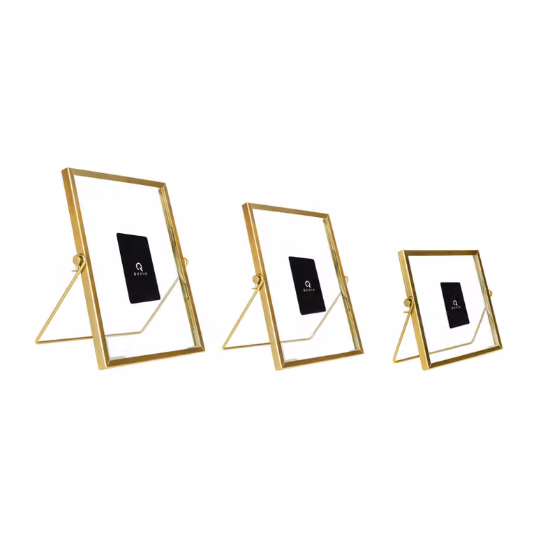 QUVIO Set van 3 Fotolijstjes - Rechthoekig - Staand - Goud