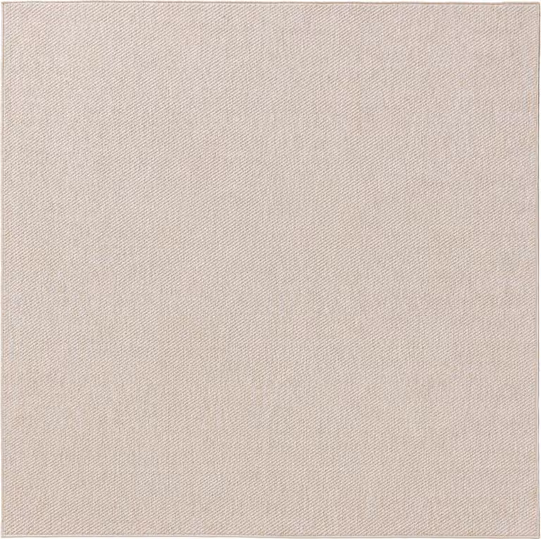 Benuta Iowa Vloerkleed voor binnen en buiten Crème Vierkant Scandinavisch Design 195 x 195 cm