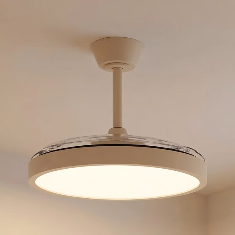 Lindby Orasu LED plafondventilator, Beige, Rond, Ø 107 cm