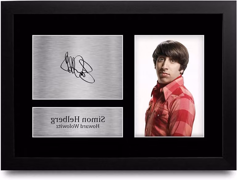TV Show Foto Wanddecoratie met Gedrukte Handtekening Replica - Zwart - 33 x 24,5 cm