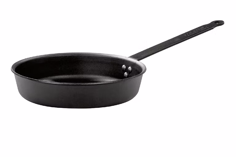 Kockums Jernverk STEK24-080 koekenpan van gietijzer en gegoten aluminium, diameter 24 cm, geschikt voor inductie