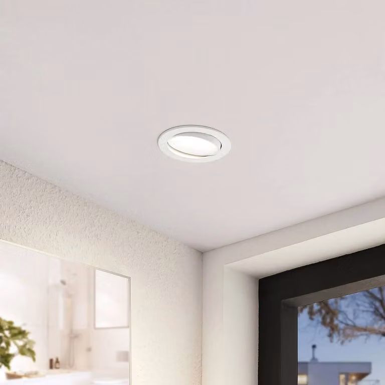 Arcchio Katerin LED inbouwlamp set van 3, wit, zwenkbaar en dimbaar, IP44 voor badkamer