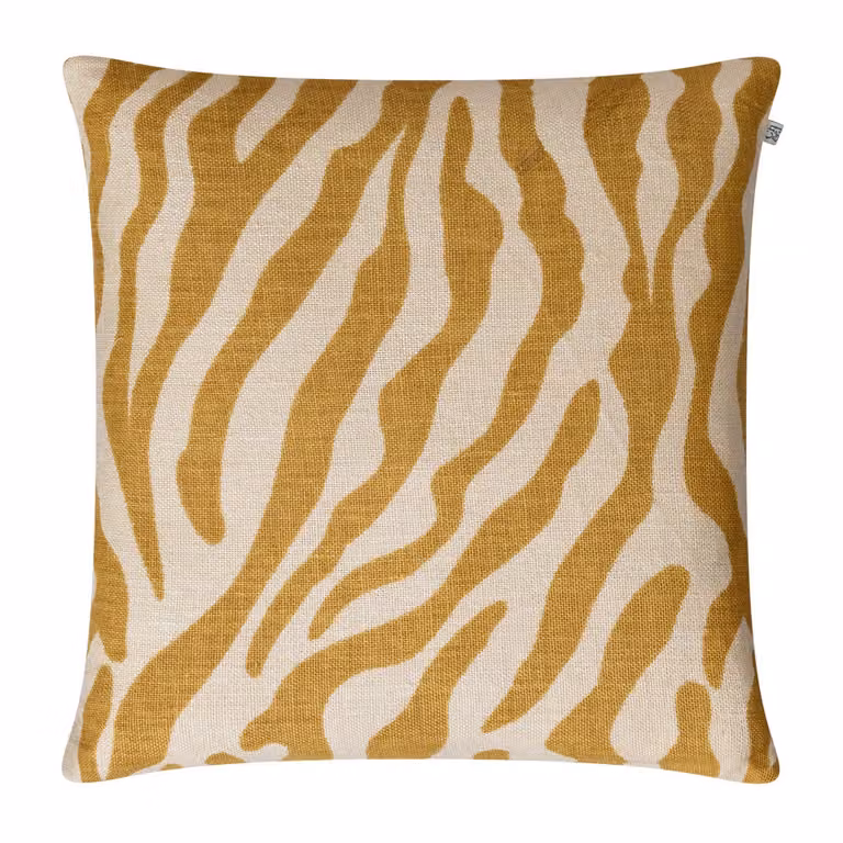 Chhatwal & Jonsson Zebra kussenhoes Spicy yellow, 50 x 50 cm