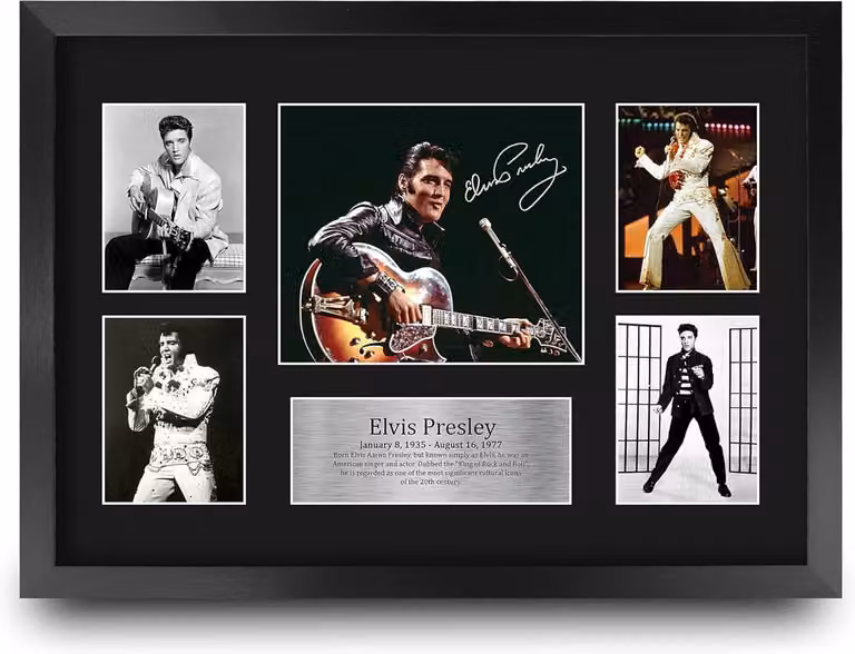 Ingelijste A3 Muziek Legende Replica Gesigneerde Foto voor Fans met Acrylglas