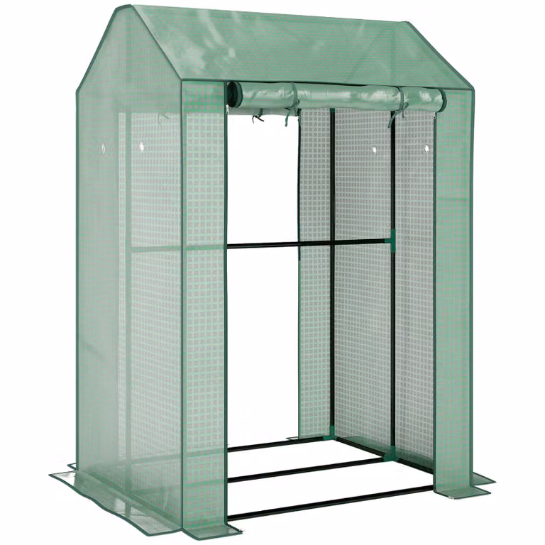 Outsunny Weerbestendige Kweekkas met Oproldeurtje, Groen, H x B x D: 150 x 100 x 80 cm