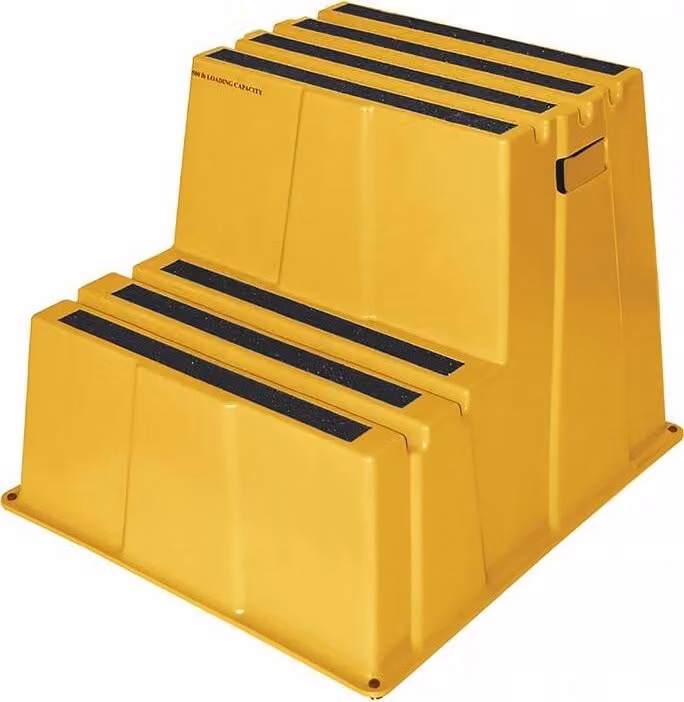Twinco Zwaar belastbaar trappentrede type 2, platformhoogte 500 mm, geel