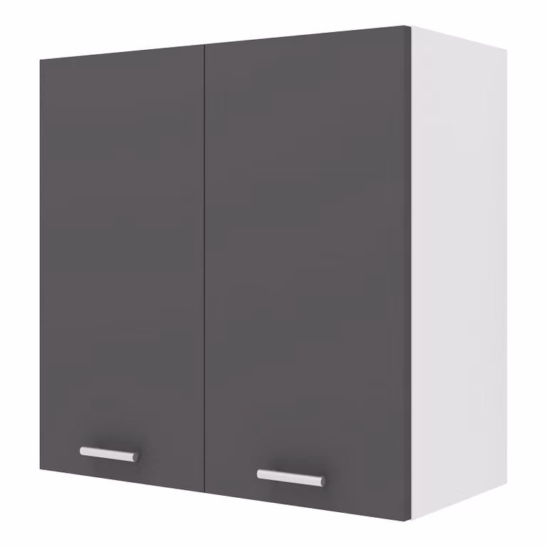 VCM Hangkast met 2 deuren wit/antraciet B/D/H: 60 x 31 x 14 cm