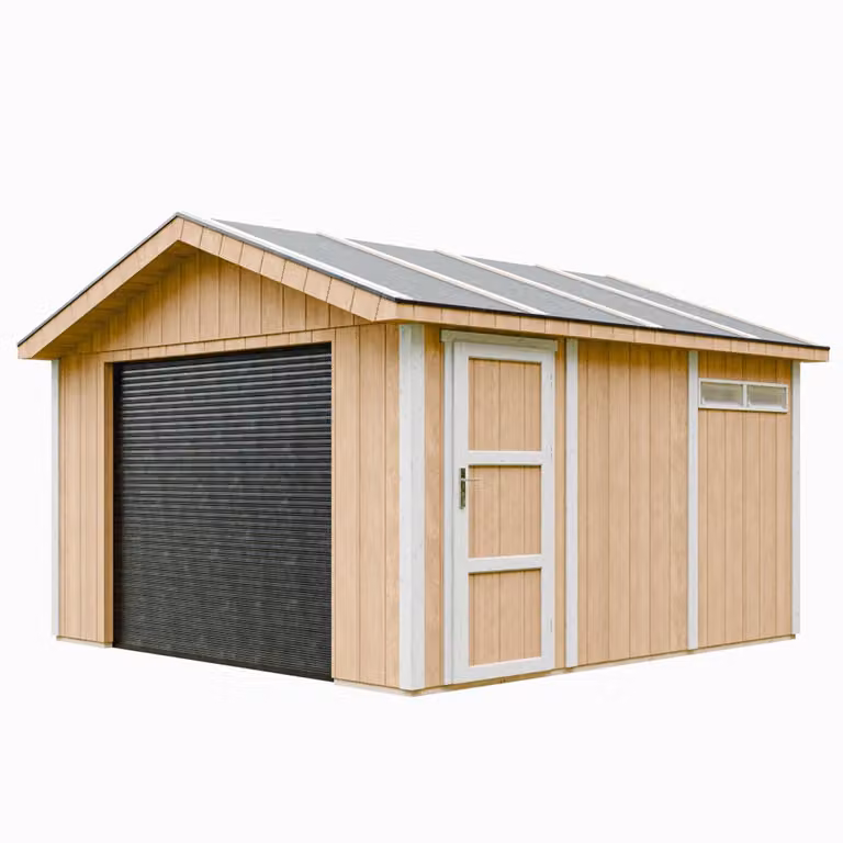 Timbela M990B-HARVEST HONEY LP SmartSide Garage 13 m2 B: 412 cm, D: 378 cm, H: 269 cm