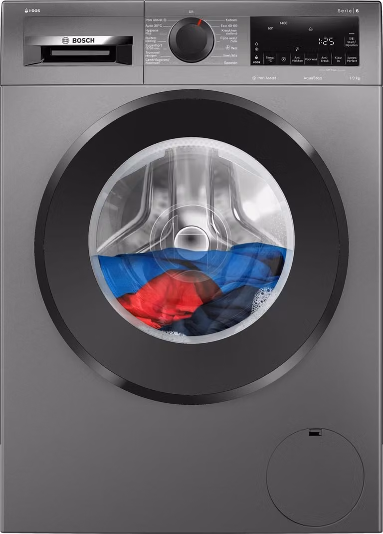 Bosch Serie 6 WGG244FNNL Wasmachine met stoom, 9 kg, 1400 rpm, Cast Iron Grey
