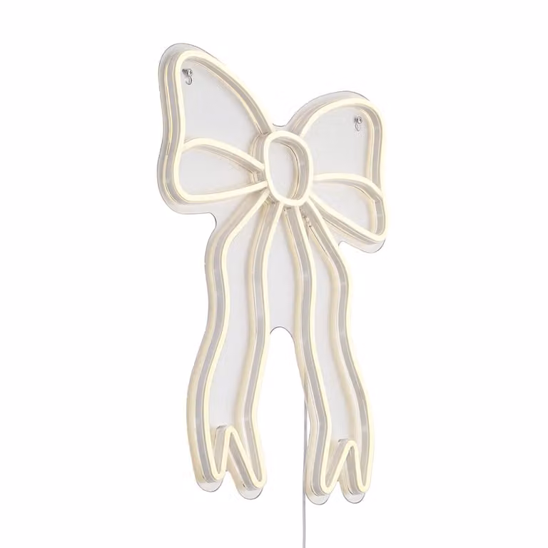 Qazqa Neon wandlamp Bow - Warm wit LED - Accentverlichting