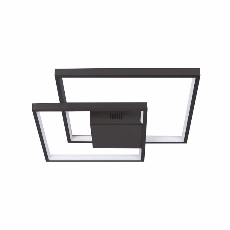 Highlight Piazza Design Plafondlamp zwart vierkant B: 42 cm x D: 42 cm
